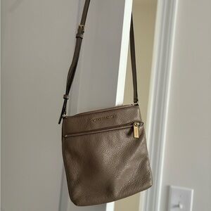 Michael Kors Taupe Leather Crossbody Bag